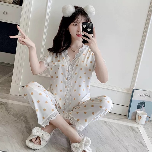 Pijama lụa Quảng Châu cao cấp